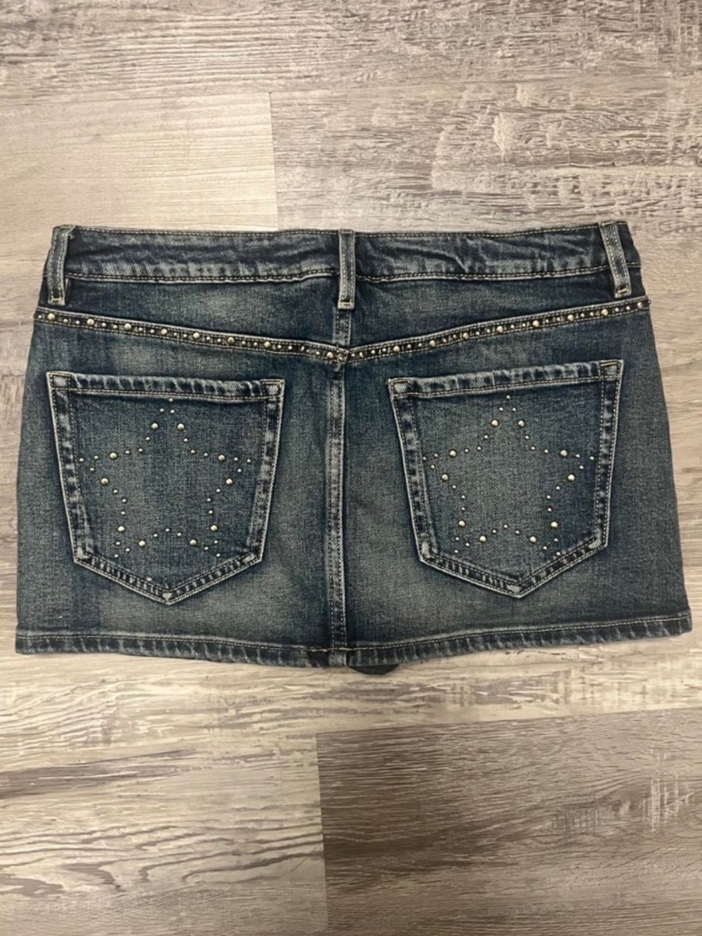 ISO Garage denim studded skort